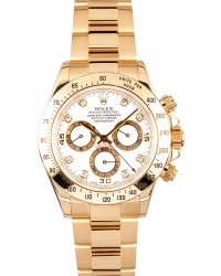 Rolex Cosmograph Daytona  Chronograph Automatic Men's Watch, 18K Yellow Gold, White Dial, 116528-WHT-DIA